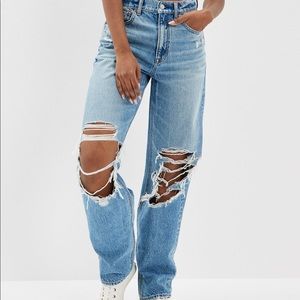 NWT highest Rise Baggy Straight Jeans